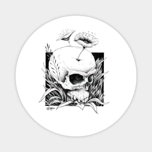 Skull plant design Magnet